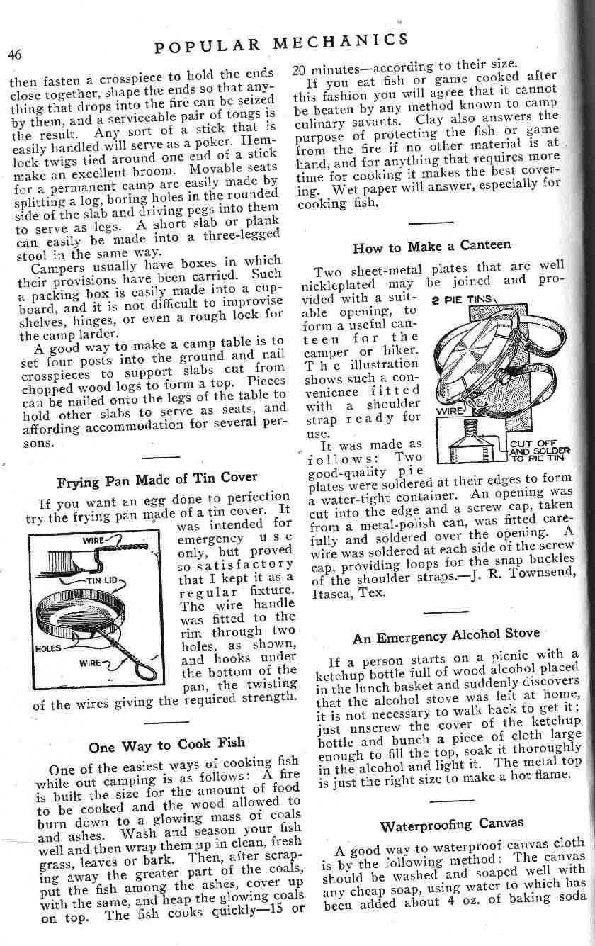 1924 Popular Mechanics Auto Tourist Handbook Page 21
